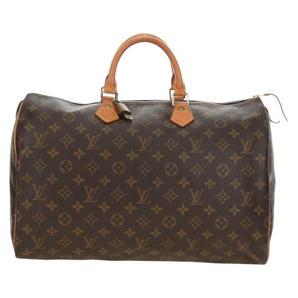 Louis Vuitton Monogram Speedy 40 Handbag Brown